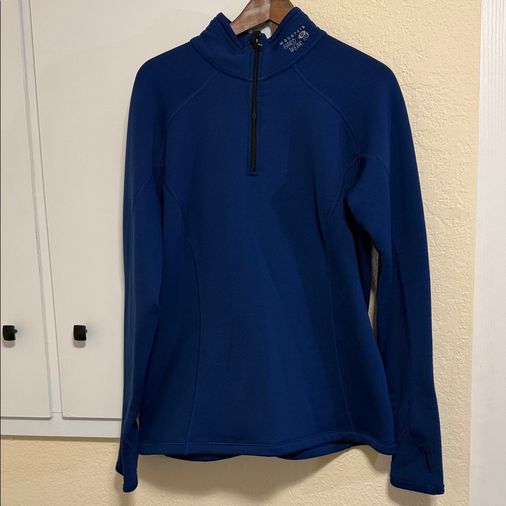 Mountain Hardwear Women's Royal Blue Quarter-Zip Hoodie